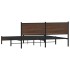 Estructura de cama sin colchón metal roble marrón 180x200