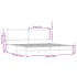 Estructura de cama sin colchón metal roble marrón 180x200