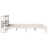 Estructura de cama con cabecero sin colchón blanco 140x200