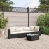 Set de muebles de jardín 5 pzas y cojines ratán sintético