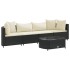Set de muebles de jardín 5 pzas y cojines ratán sintético
