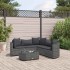 Set de muebles de jardín 6 pzas y cojines ratán sintético
