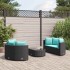 Set de muebles de jardín 5 pzas y cojines ratán sintético
