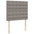 Cama box spring con colchón tela gris taupe 120x200