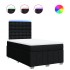 Cama box spring con colchón tela negro 120x200