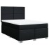 Cama box spring con colchón tela negro 140x200
