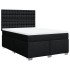 Cama box spring con colchón tela negro 140x200