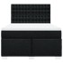 Cama box spring con colchón tela negro 140x200
