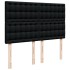Cama box spring con colchón tela negro 140x200