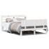 Estructura de cama con cabecero sin colchón blanco 140x190