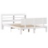 Estructura de cama con cabecero sin colchón blanco 140x190