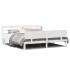 Estructura de cama con cabecero sin colchón blanco 180x200