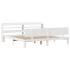 Estructura de cama con cabecero sin colchón blanco 180x200