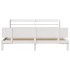 Estructura de cama con cabecero sin colchón blanco 180x200