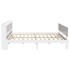 Estructura de cama con cabecero sin colchón blanco 180x200