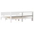 Estructura de cama con cabecero sin colchón blanco 180x200