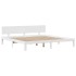 Estructura de cama con cabecero sin colchón blanco 180x200