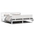 Estructura de cama con cabecero sin colchón blanco 200x200