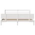 Estructura de cama con cabecero sin colchón blanco 200x200