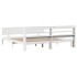 Estructura de cama con cabecero sin colchón blanco 200x200