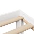 Estructura de cama con cabecero sin colchón blanco 200x200