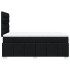 Cama box spring con colchón tela negro 120x200