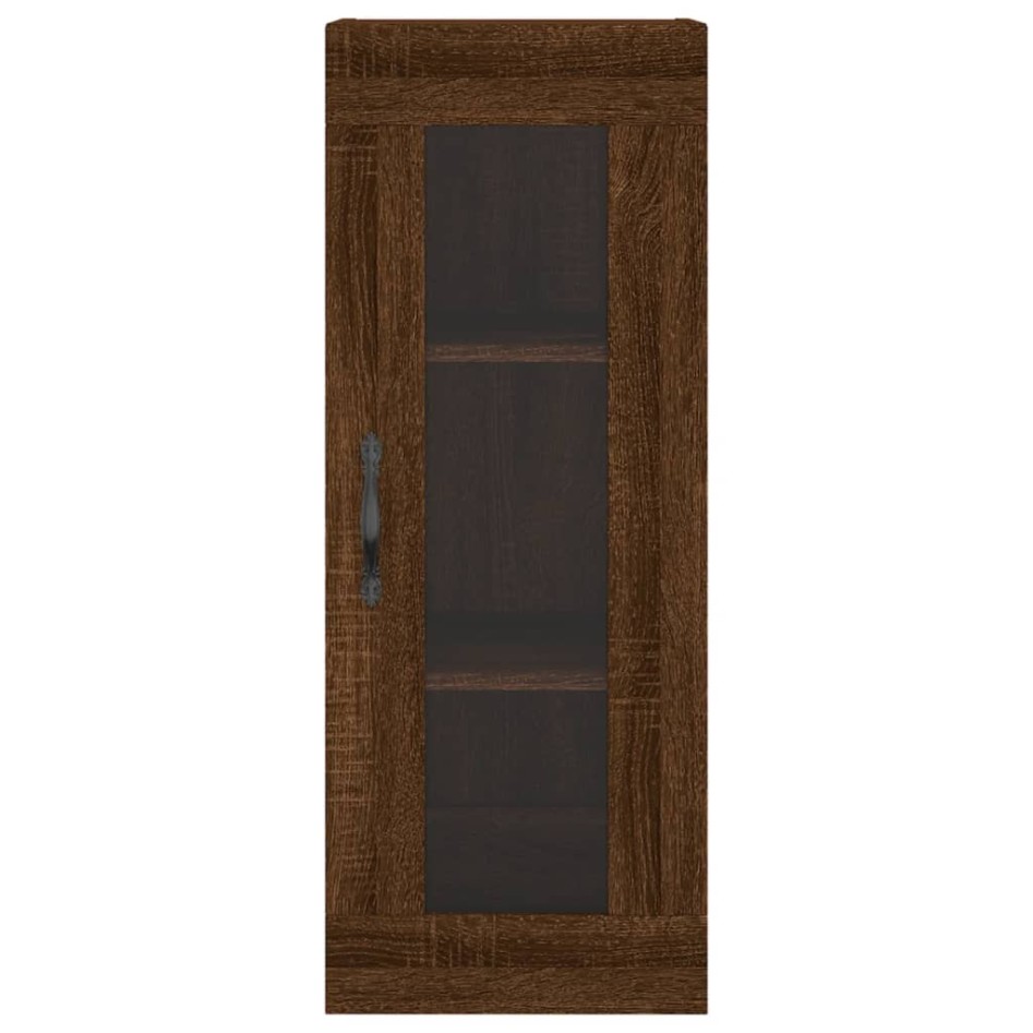 Aparador alto madera contrachapada roble marrón 34,5x34x180