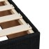 Cama box spring con colchón tela negro 120x200