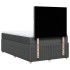 Cama box spring con colchón tela gris oscuro 120x200