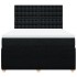 Cama box spring con colchón tela negro 140x190