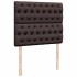Cama box spring con colchón tela marrón oscuro 120x200