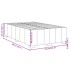 Estructura de cama sin colchón tela negro 120x200
