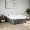 Cama sin colchón tela gris oscuro 140x190 cm
