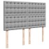 Cama box spring con colchón tela gris claro 140x190