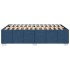Estructura de cama sin colchón tela azul 120x200