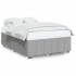 Cama sin colchón tela gris claro 160x200