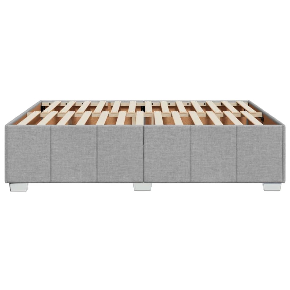 Cama sin colchón tela gris claro 160x200