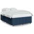 Cama sin colchón tela azul 160x200