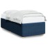 Estructura de cama sin colchón tela azul 80x200