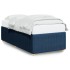 Estructura de cama sin colchón tela azul 100x200