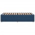 Estructura de cama sin colchón tela azul 100x200