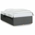 Estructura de cama sin colchón tela gris oscuro 120x190