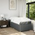 Cama box spring con colchón tela gris oscuro 100x200