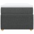 Cama box spring con colchón tela gris oscuro 100x200