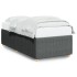 Estructura de cama sin colchón tela gris oscuro 90x200