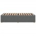 Estructura de cama sin colchón tela gris oscuro 90x200
