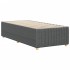 Estructura de cama sin colchón tela gris oscuro 90x200