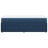 Cama box spring con colchón tela azul 90x200
