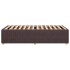 Estructura de cama sin colchón tela marrón oscuro 100x200
