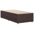 Estructura de cama sin colchón tela marrón oscuro 100x200